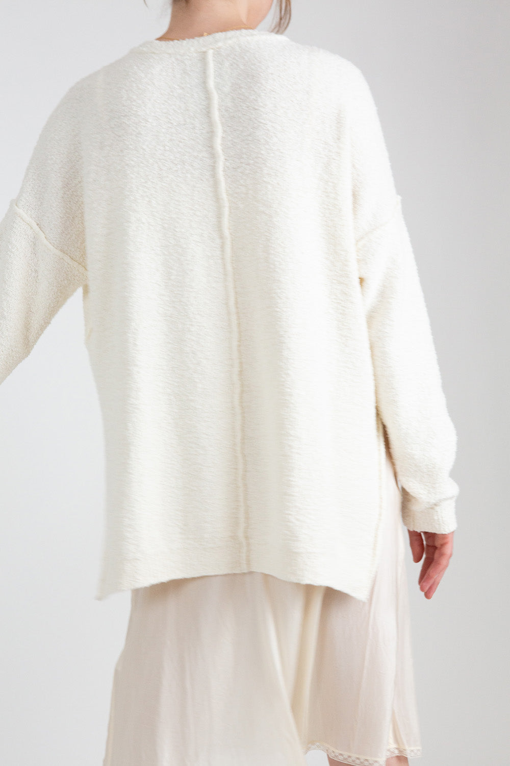 Lauren Manoogian Boucle Crewneck in White
