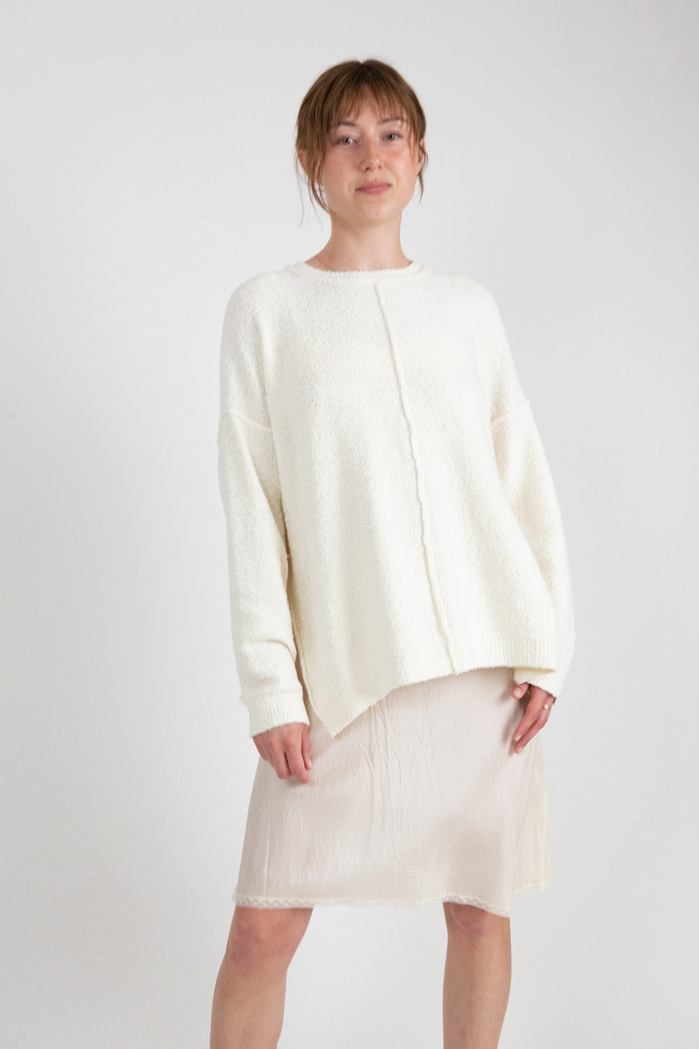 Lauren Manoogian Boucle Crewneck in White