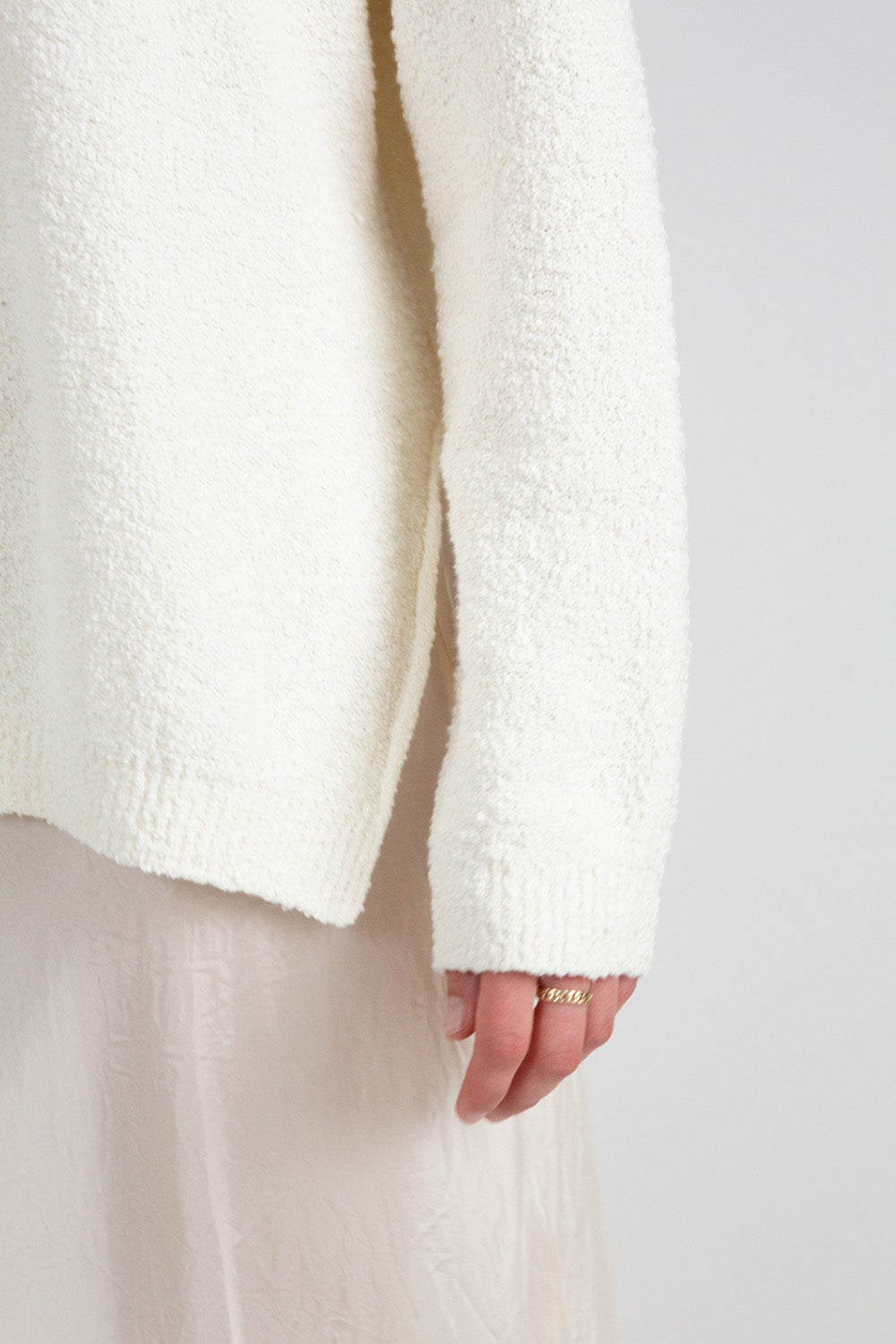 Lauren Manoogian Boucle Crewneck in White