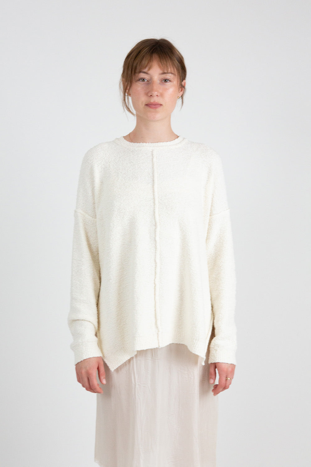 Lauren Manoogian Boucle Crewneck in White