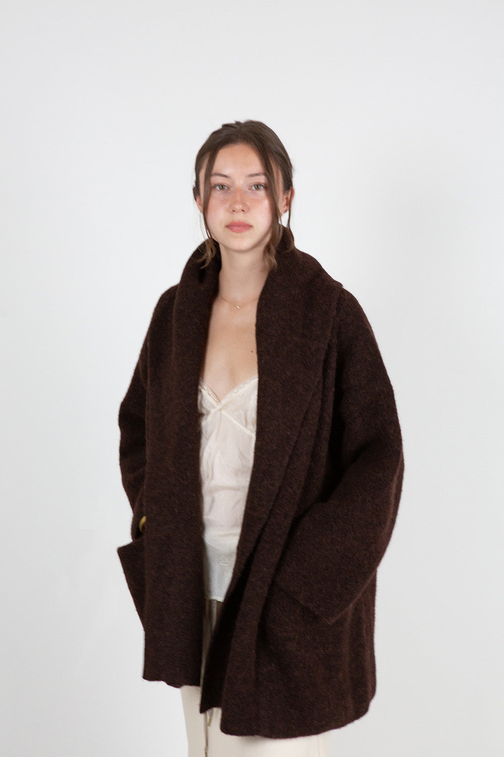 Lauren Manoogian Double Face Coat In Merlot