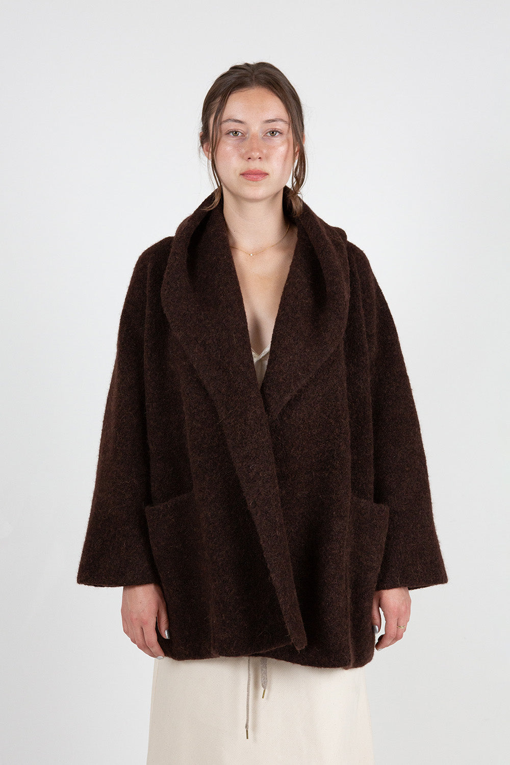 Lauren Manoogian Double Face Coat In Merlot
