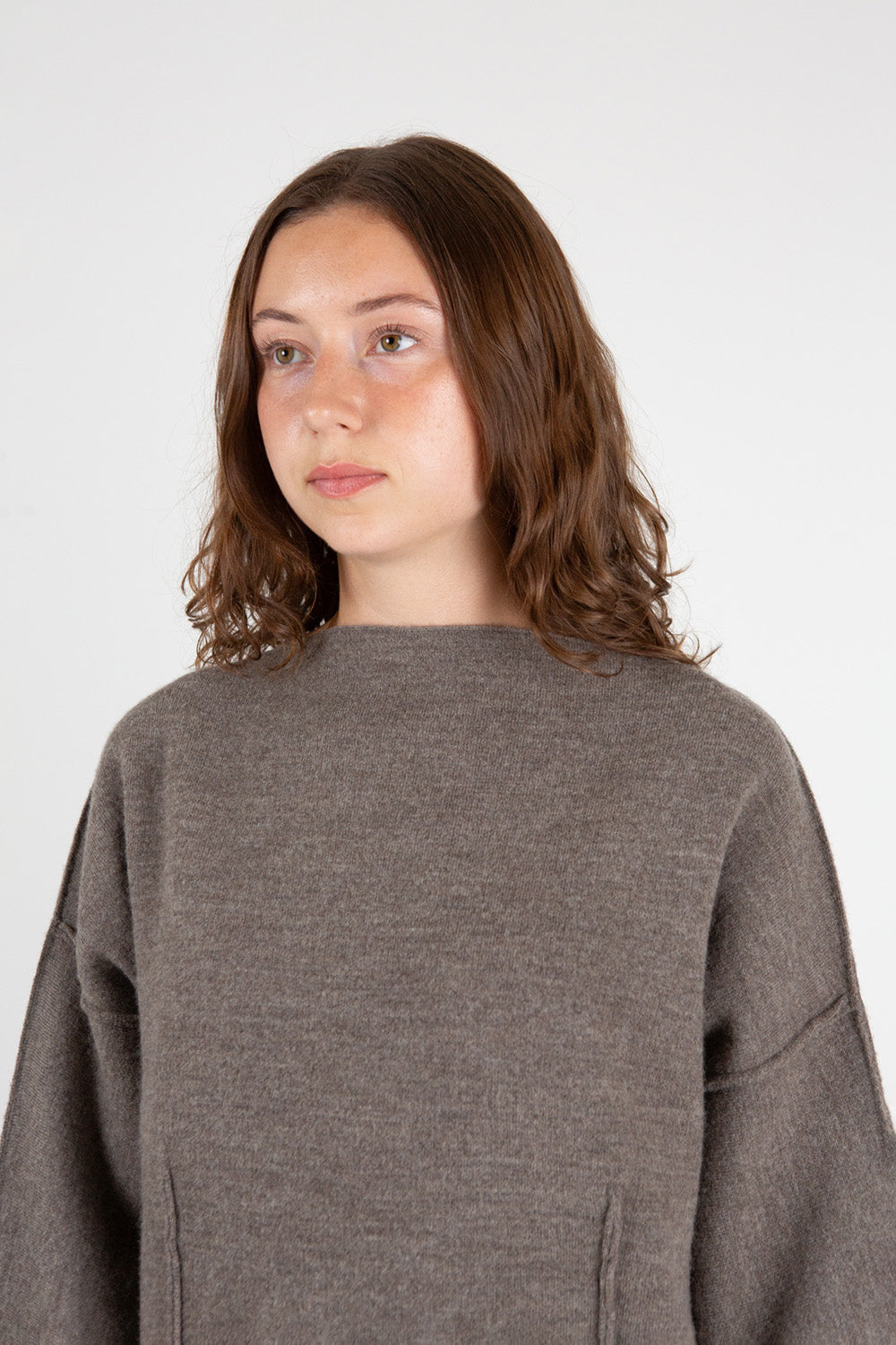 Lauren Manoogian Double Knit Boatneck in Cinder
