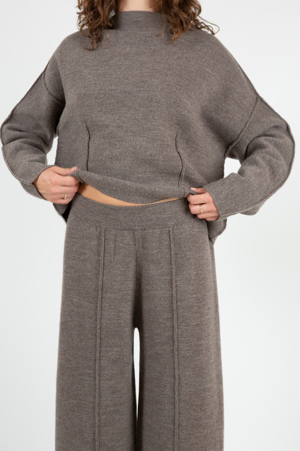 Lauren Manoogian Double Knit Trouser in Cinder