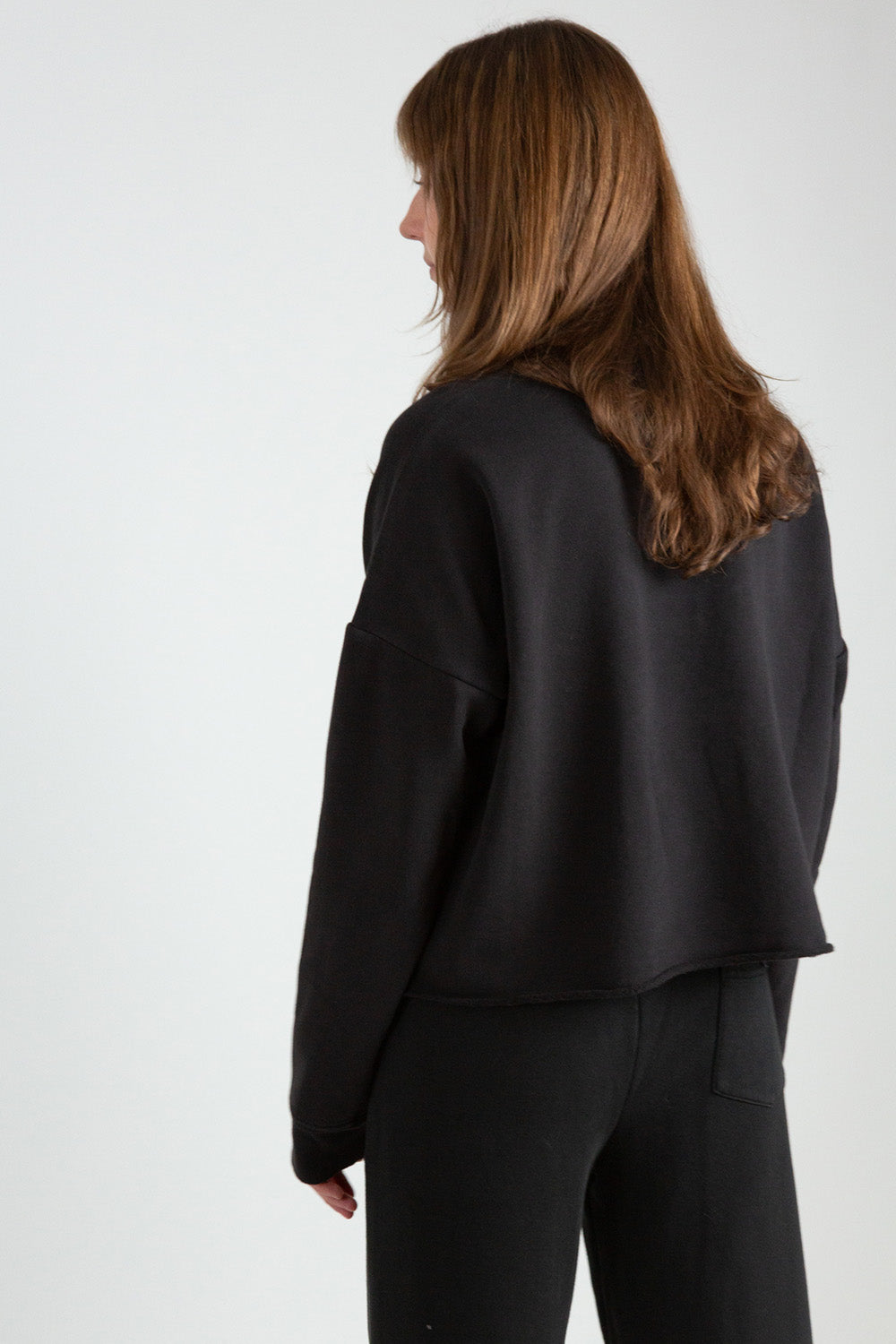 Lauren Manoogian Fleece Crewneck in Black