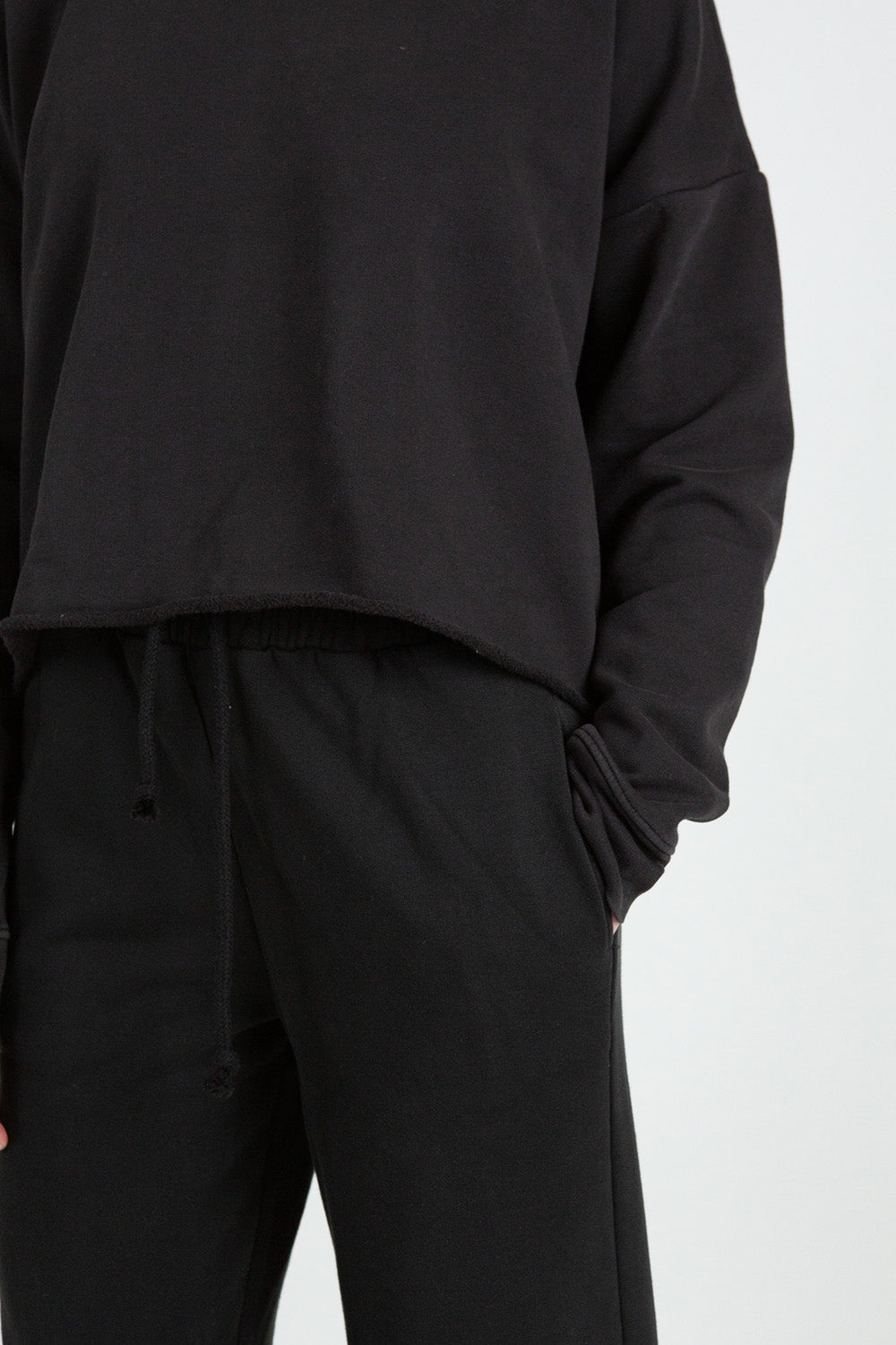 Lauren Manoogian Fleece Crewneck in Black
