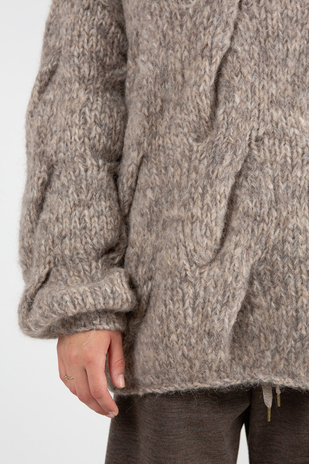 Lauren Manoogian Handknit Cable Rollneck in Marl