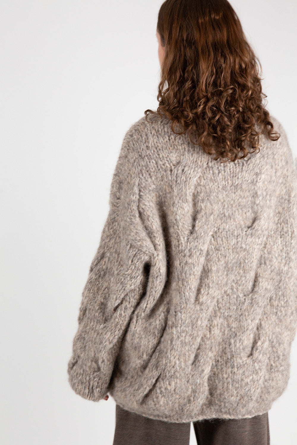 Lauren Manoogian Handknit Cable Rollneck in Marl
