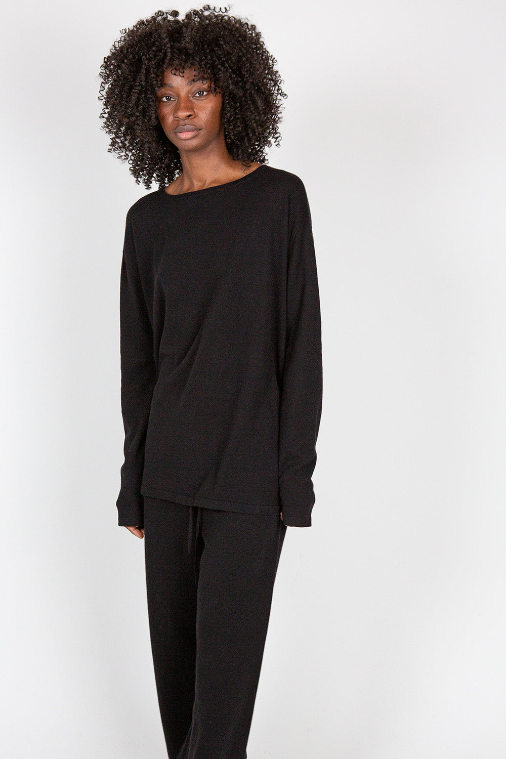 Lauren Manoogian  Long Sleeve Boatneck in Black