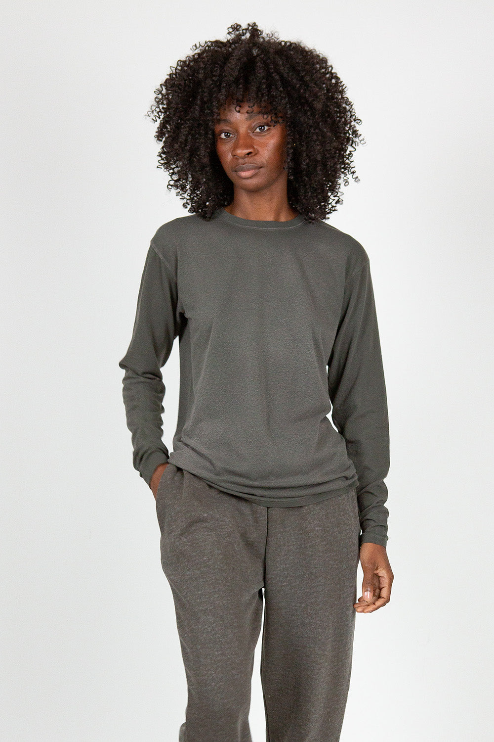 Lauren Manoogian Long Sleeve Tee in Black