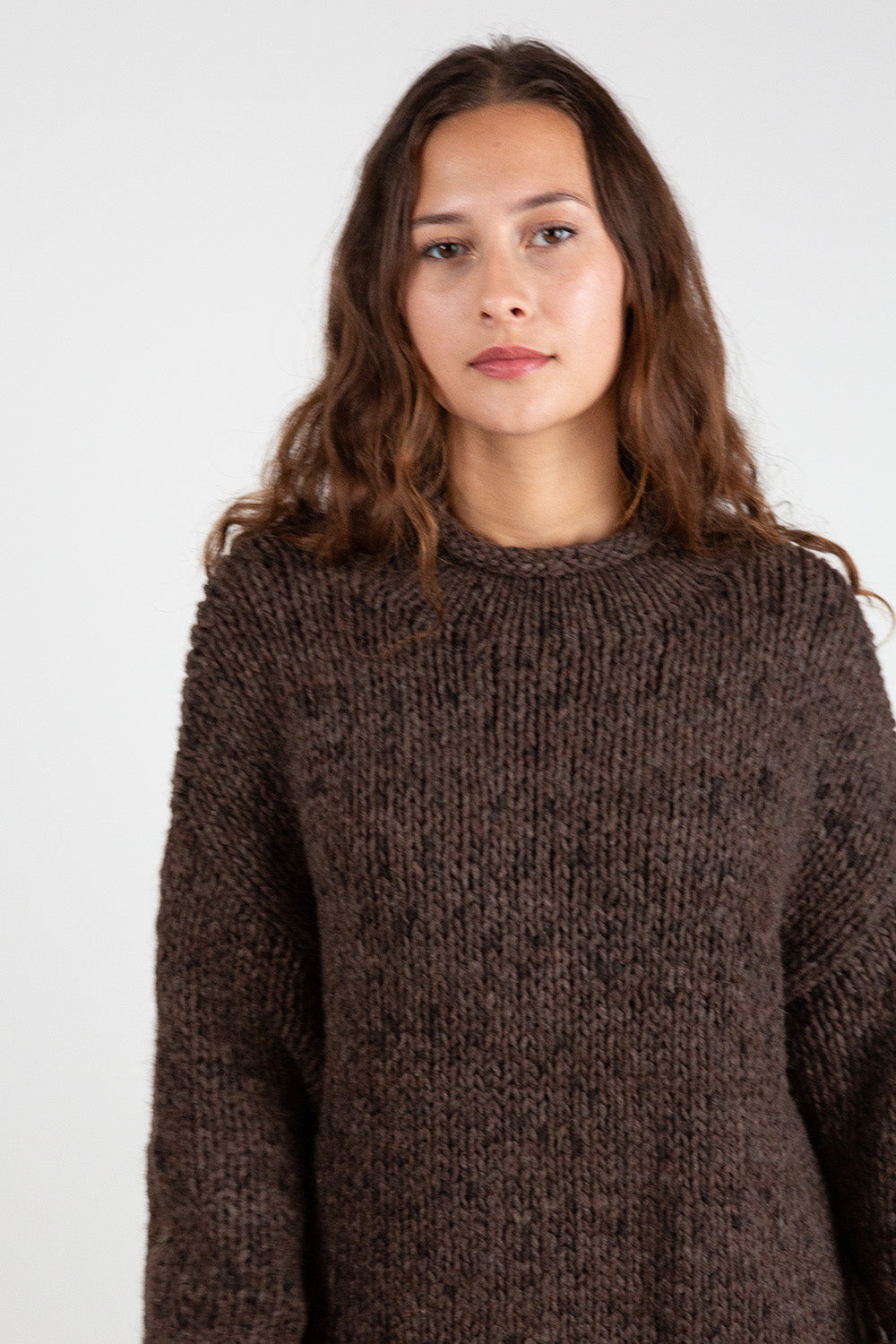 Lauren Manoogian Handknit Paint Rollneck in Black Paint