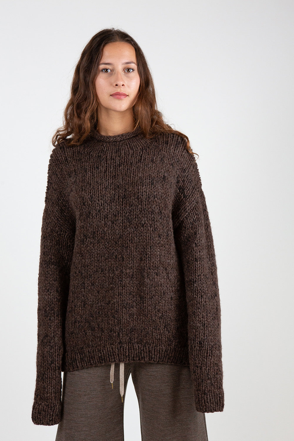 Lauren Manoogian Handknit Paint Rollneck in Black Paint