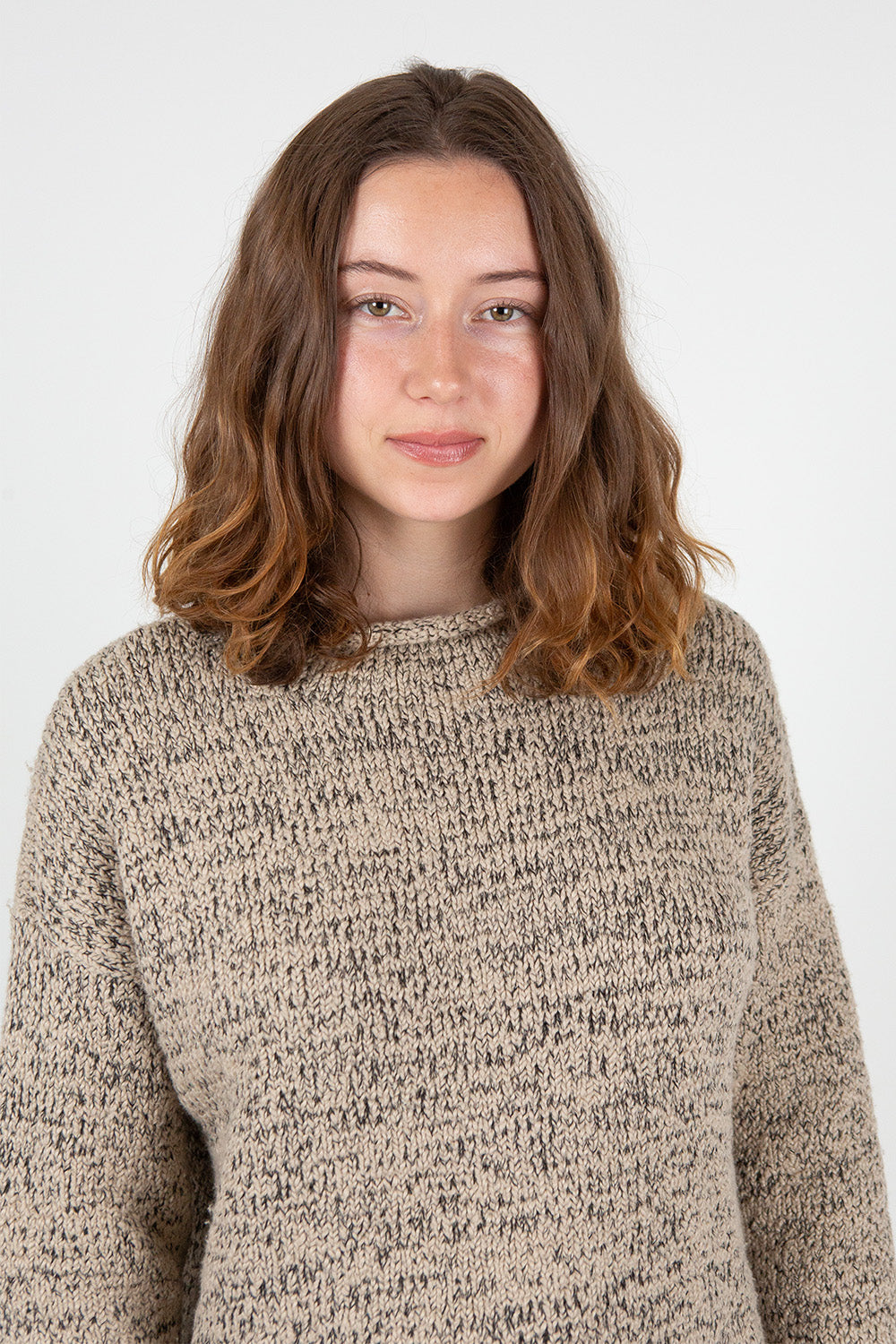 Lauren Manoogian Marl Rollneck Sweater in Sisal Marl