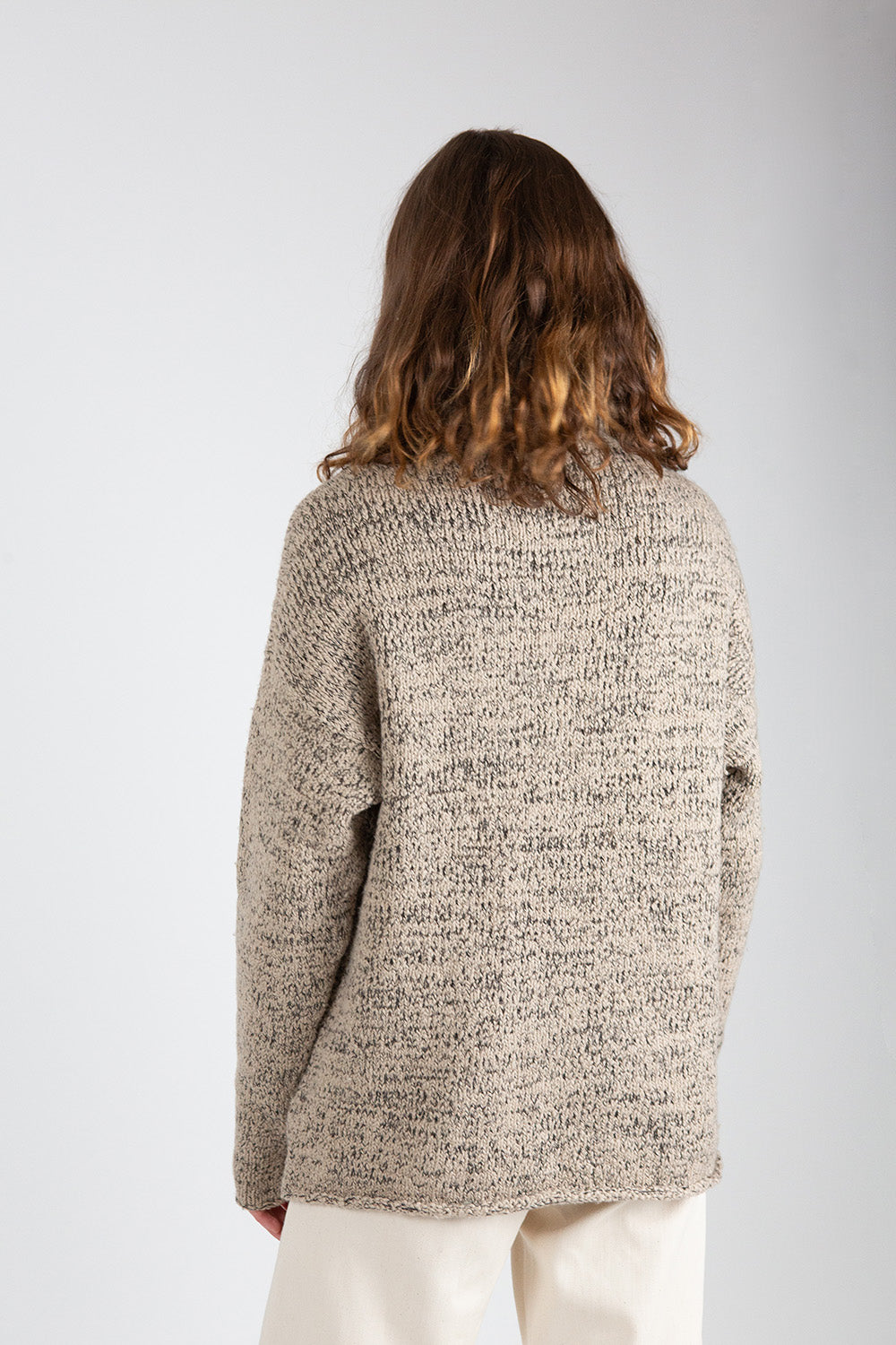 Lauren Manoogian Marl Rollneck Sweater in Sisal Marl