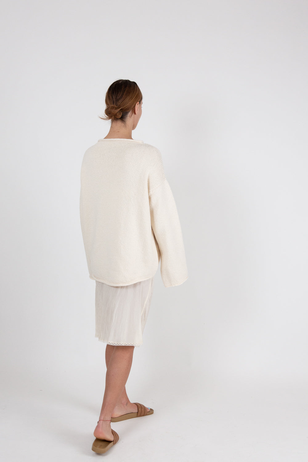 Lauren Manoogian Roving Rollneck In Raw White