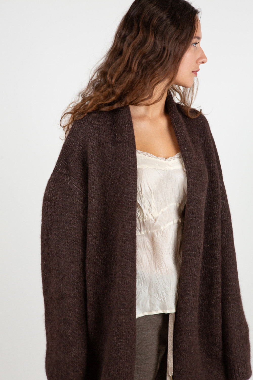 Lauren Manoogian Loft Shawl Cardigan in Soil