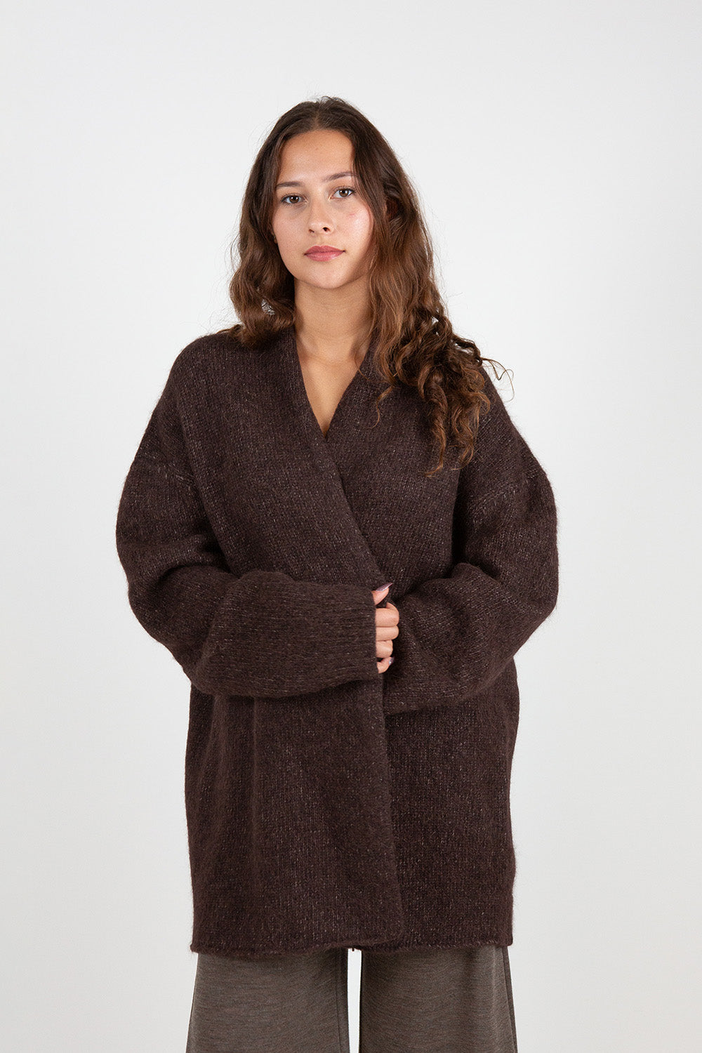 Lauren Manoogian Loft Shawl Cardigan in Soil