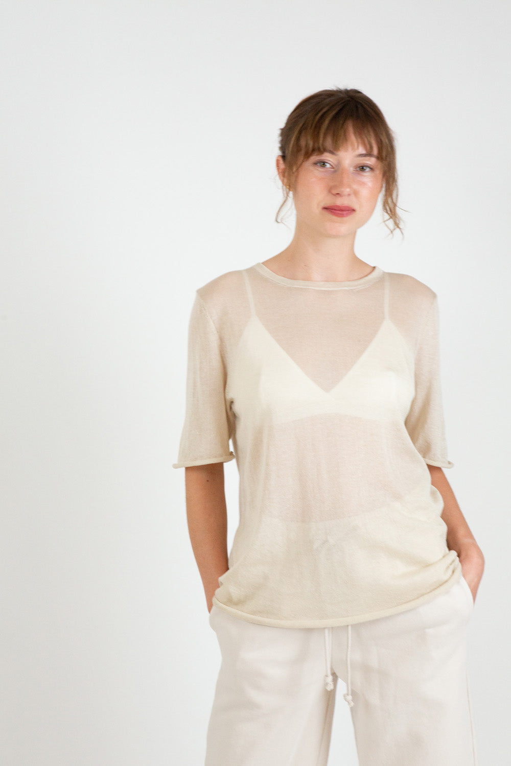 Lauren Manoogian Veil Tee in Parchment
