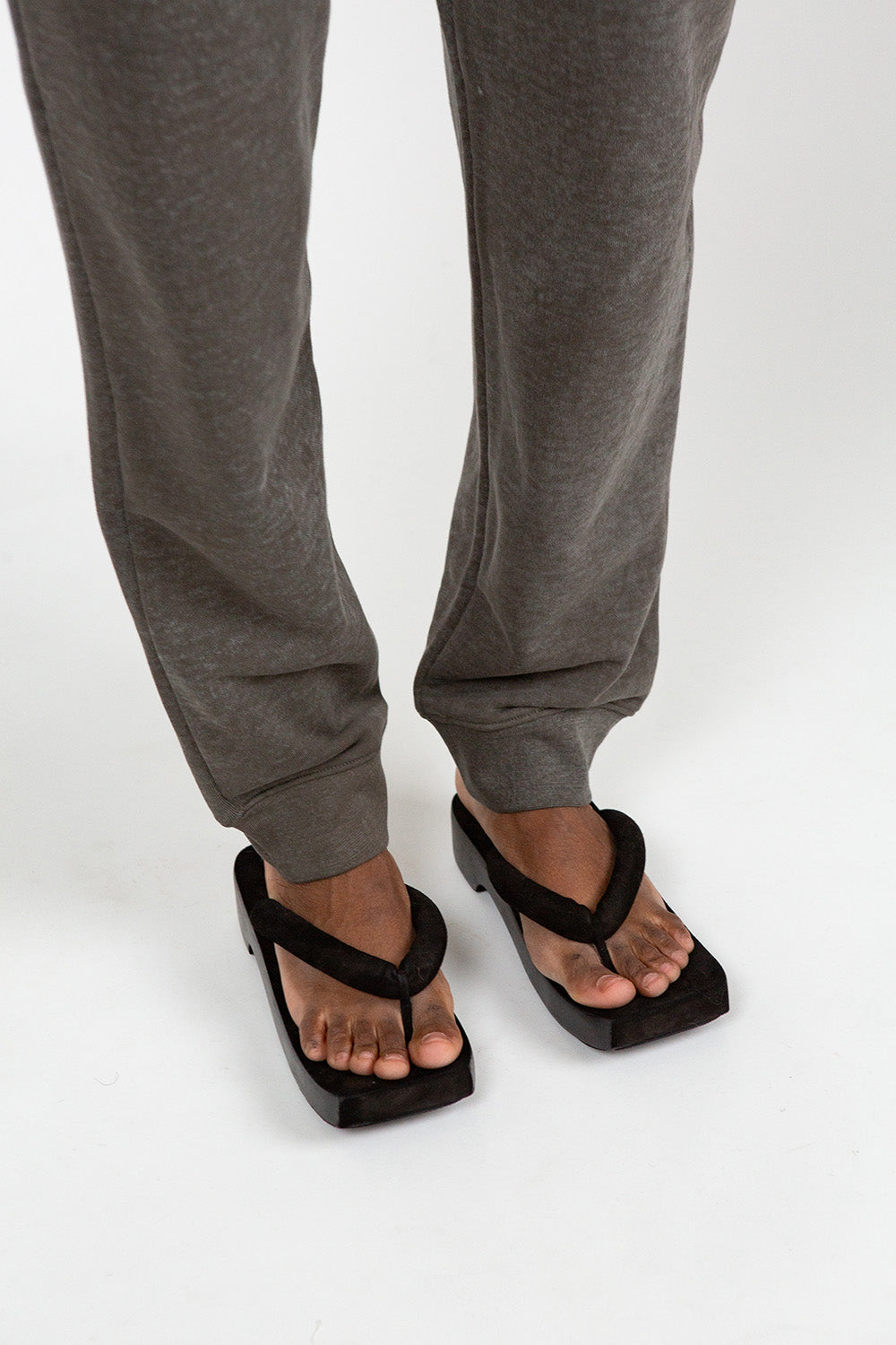 Lauren Manoogian Suede Zori Clog in Black