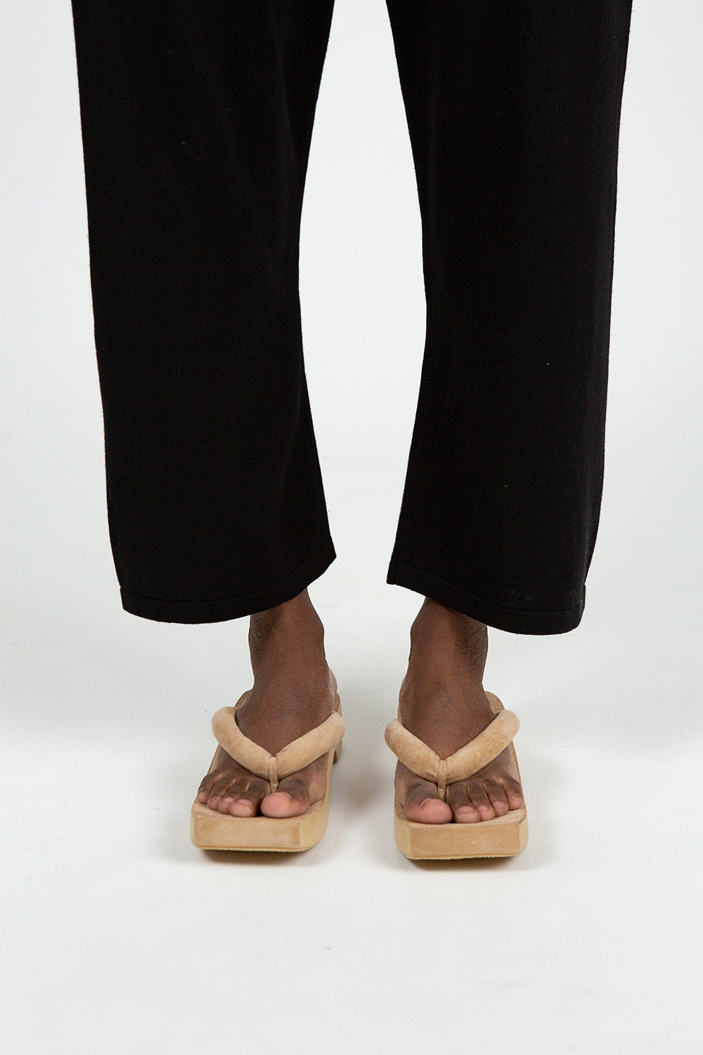 Lauren Manoogian Suede Zori Clog in Sand
