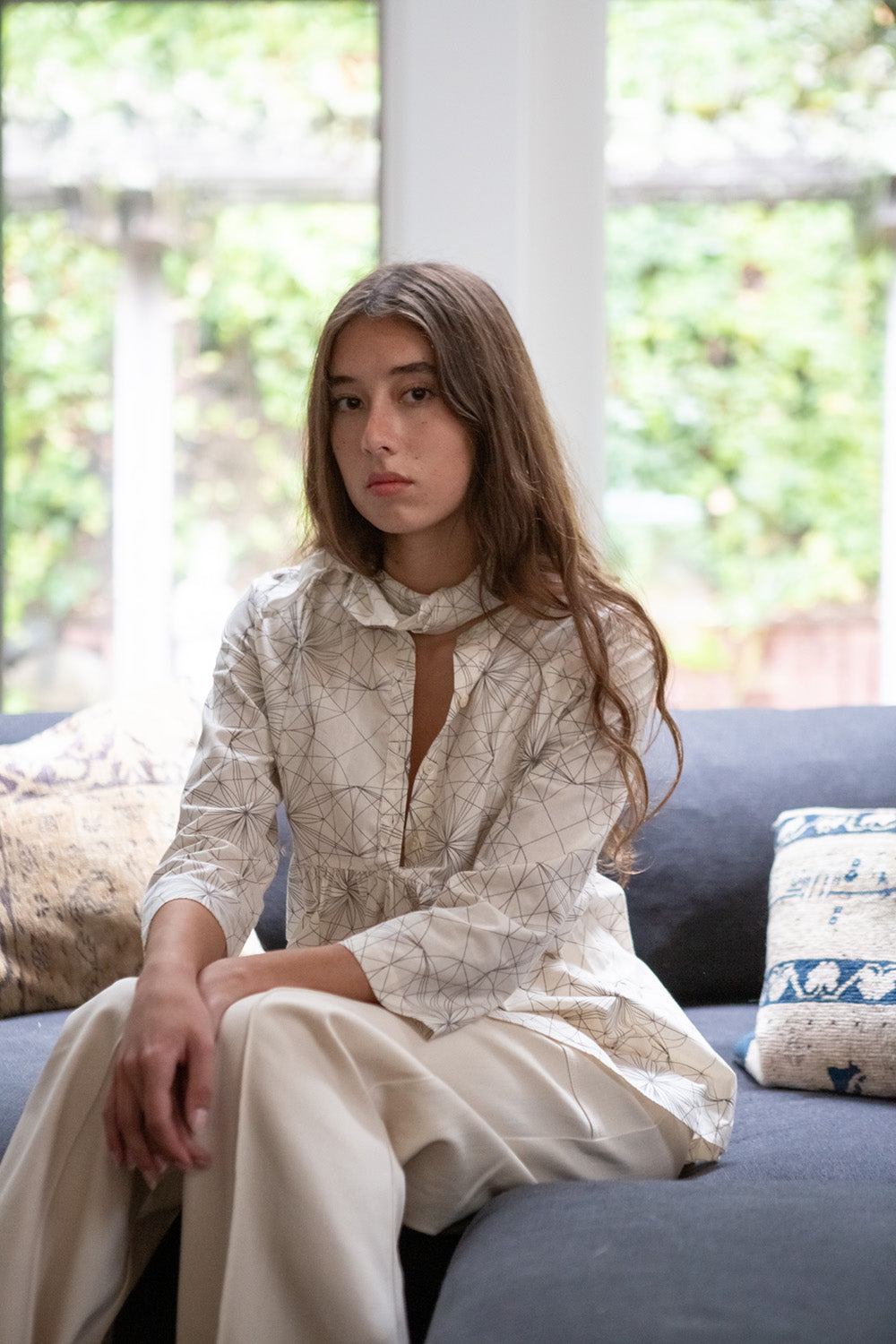 Cotton Lisbet Blouse in Lena Wolff 'Drawn Star'