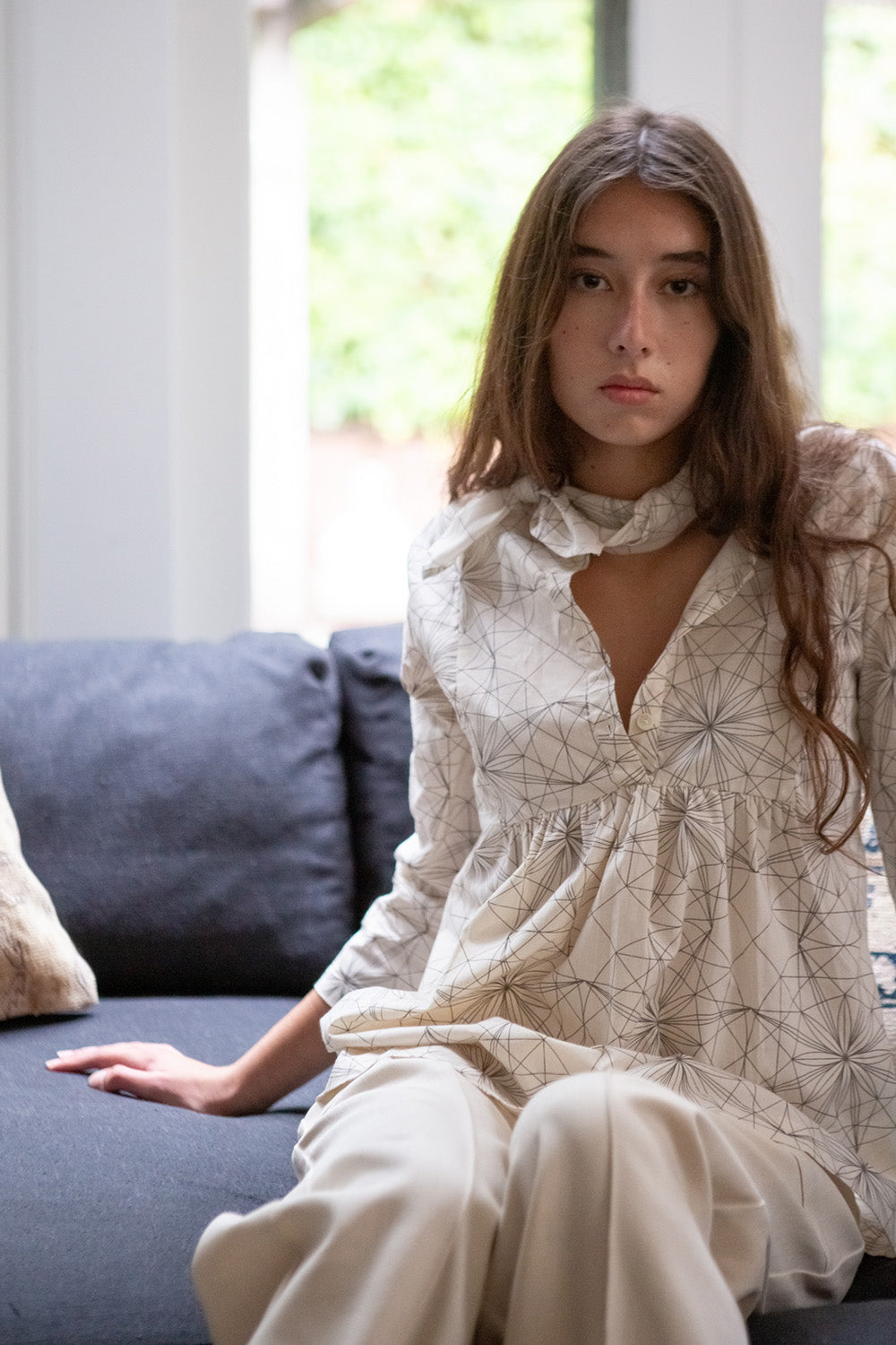 Cotton Lisbet Blouse in Lena Wolff 'Drawn Star'