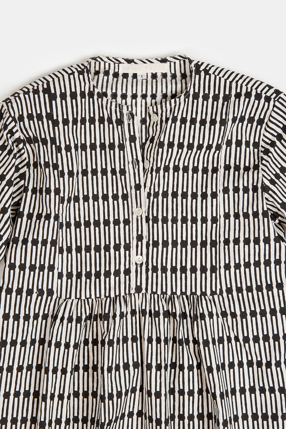 Lisbon Cotton Dress in Natural and Black Jacobsen