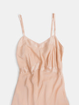 Long Lola Sueded Silk Charmeuse Dress In Cameo