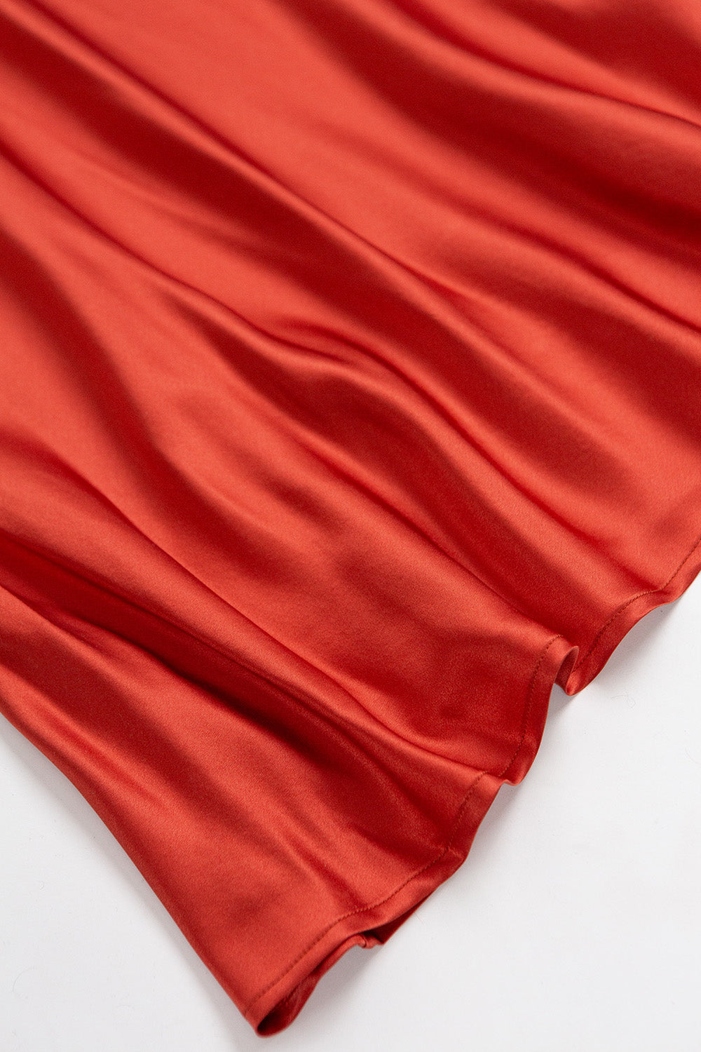 Long Lola Silk Charmeuse Dress in Rooibos