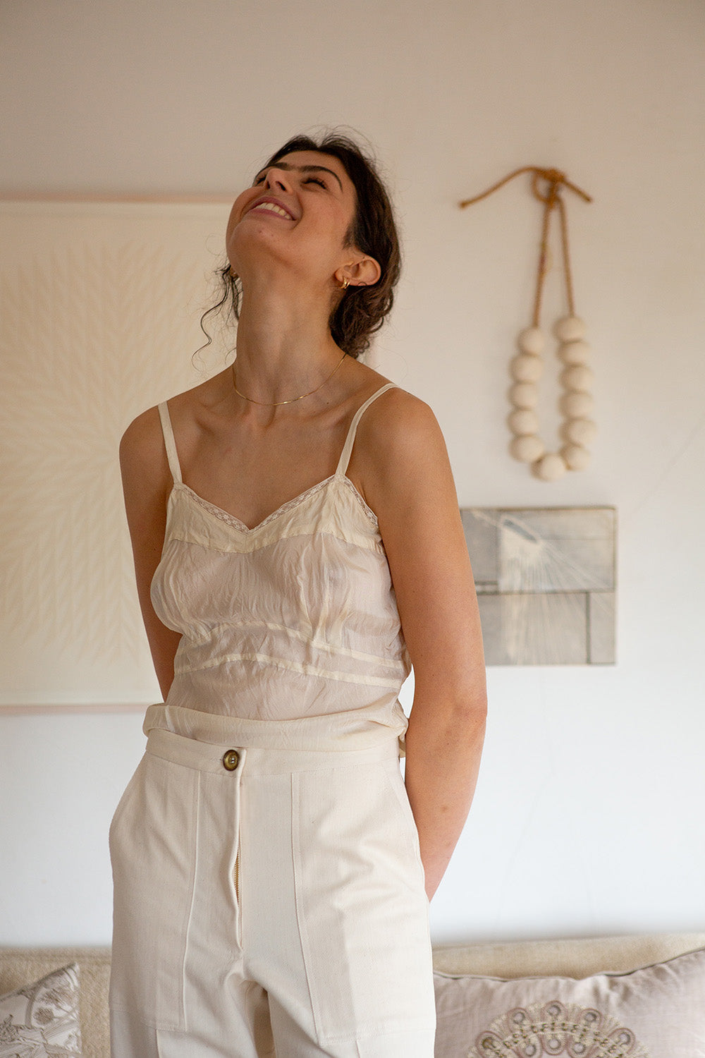 Erica Tanov | Lolita Silk Camisole - Ivory