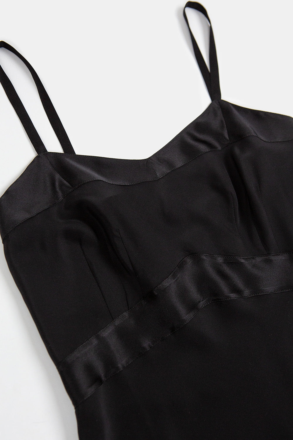 Long Lola Silk Charmeuse Dress In Black