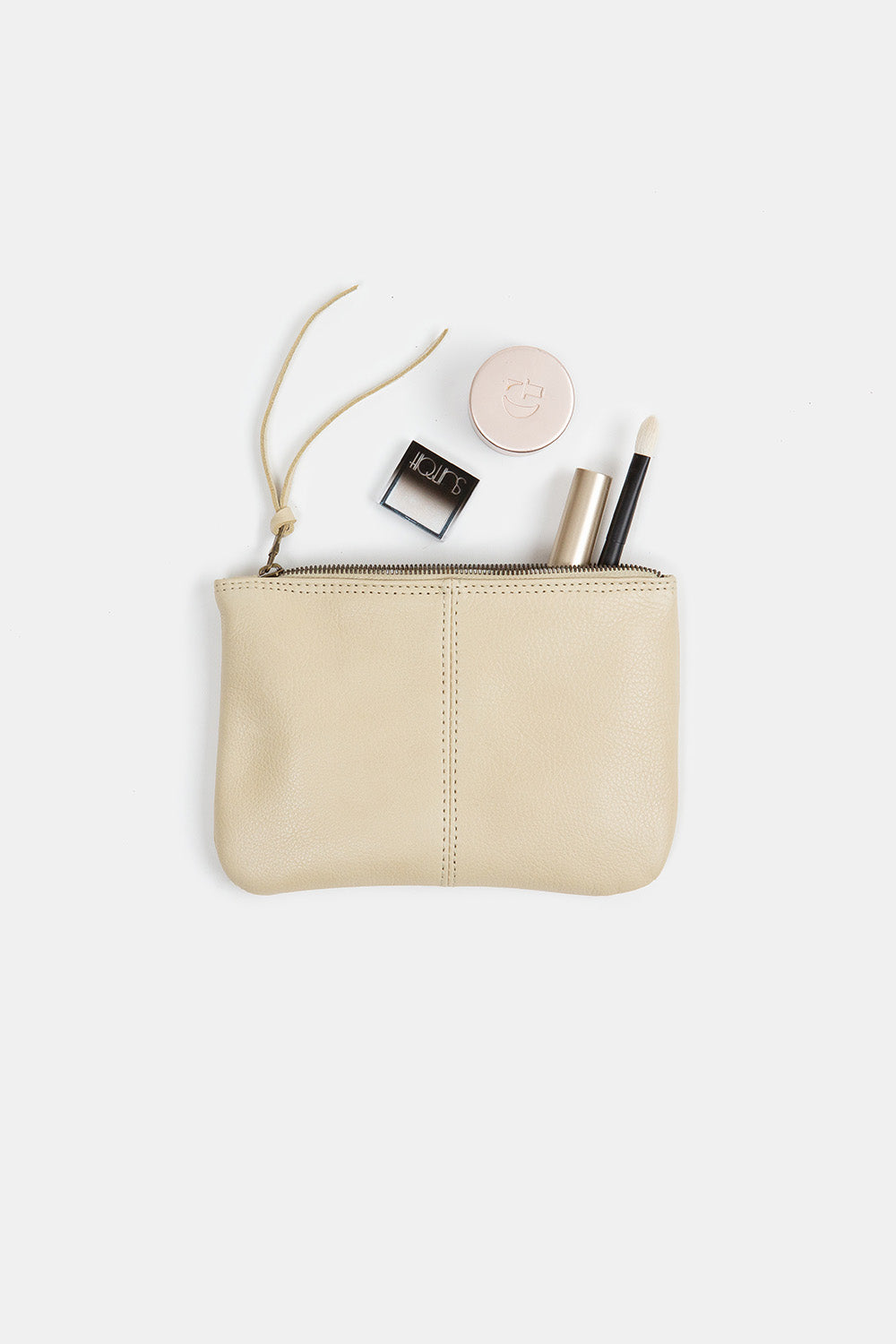 Elodie Leather Make Up Bag In Tufa