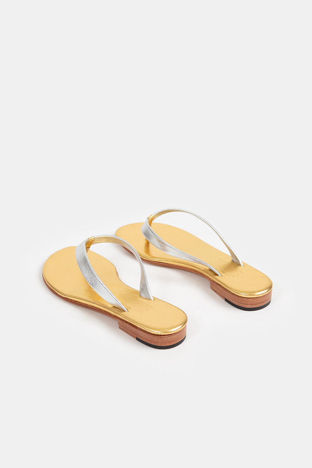 Martiniano Flip Flop in Silver and Gold