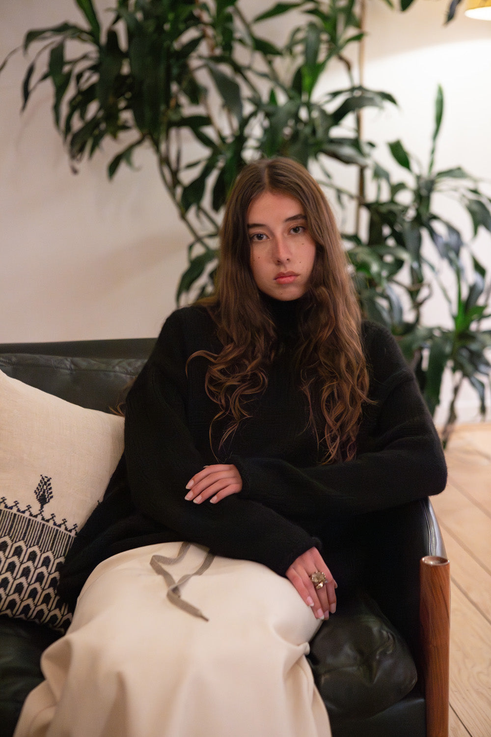 Matilda Alpaca Wool Turtleneck in Black