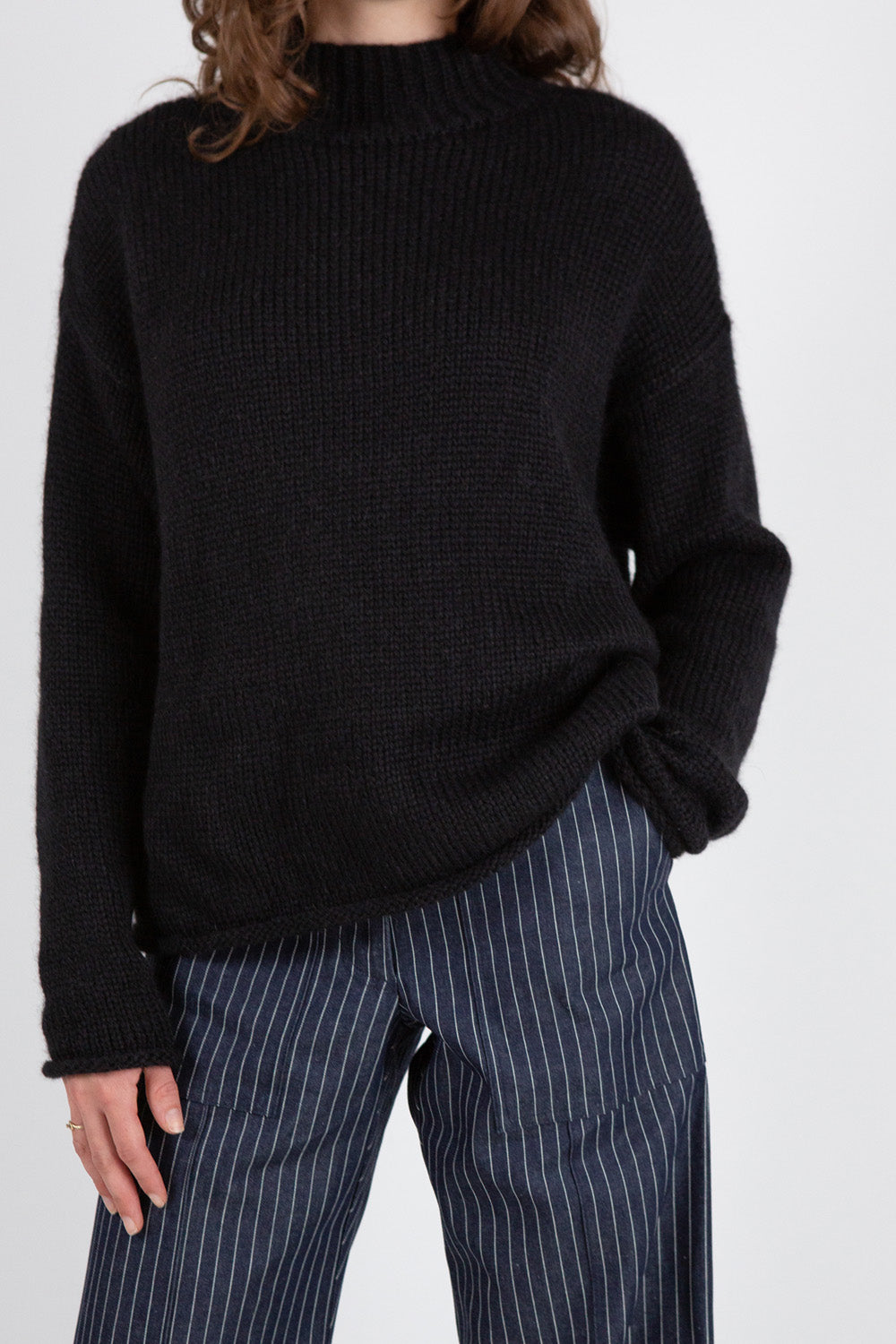 Matilda Alpaca Wool Turtleneck in Black