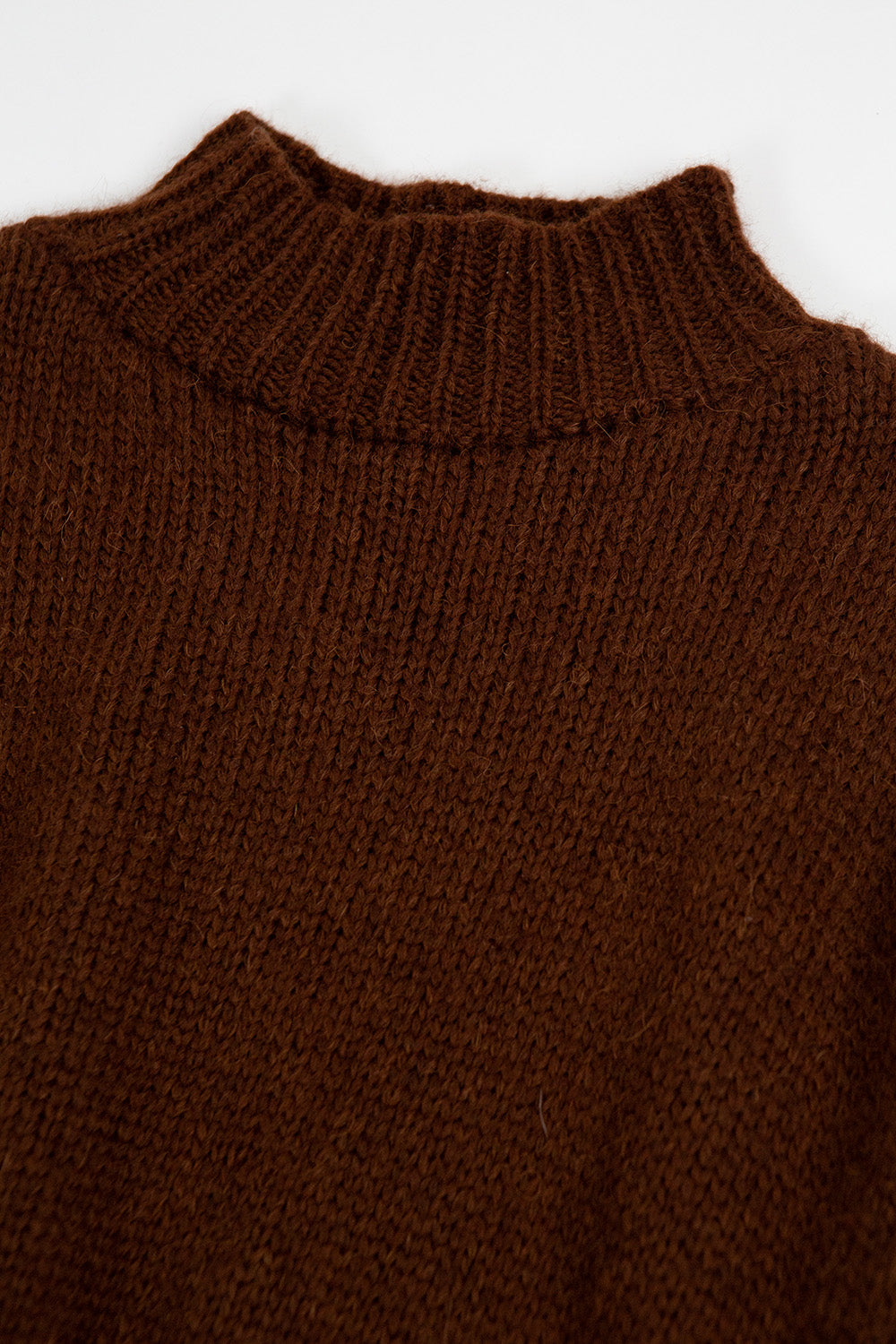 Matilda Alpaca Wool Turtleneck in Black Walnut