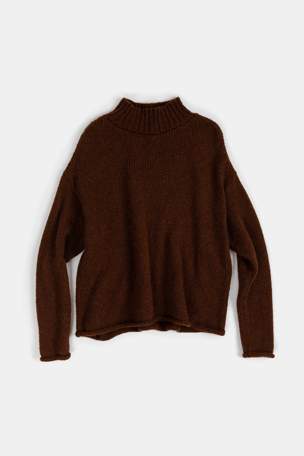 Matilda Alpaca Wool Turtleneck in Black Walnut