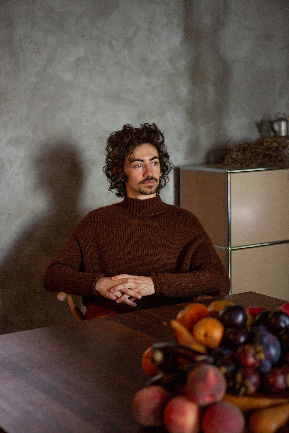 Matilda Alpaca Wool Turtleneck in Black Walnut