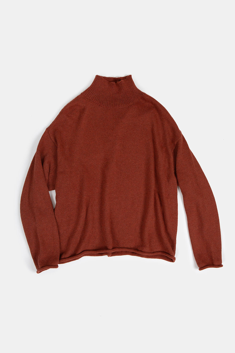 Matilda Pima Cotton Turtleneck in Madrone