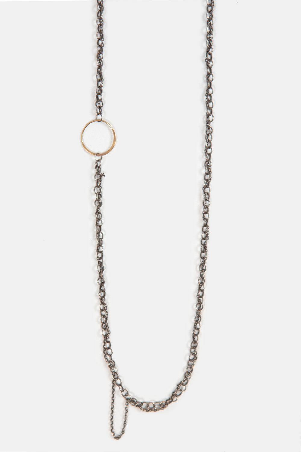 Melissa Joy Manning Silver Chain with 14K Gold Ring