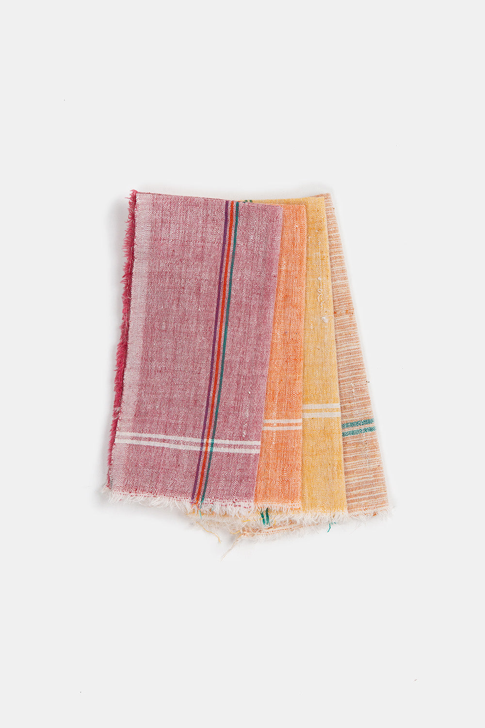 Set Of 4 Khadi Cotton Picnic Napkins