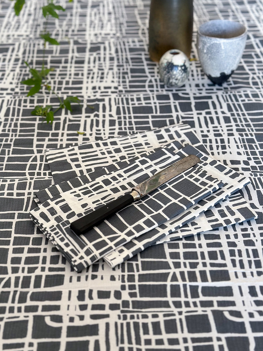 Cotton Napkin Set In Emily Payne 'Channel'
