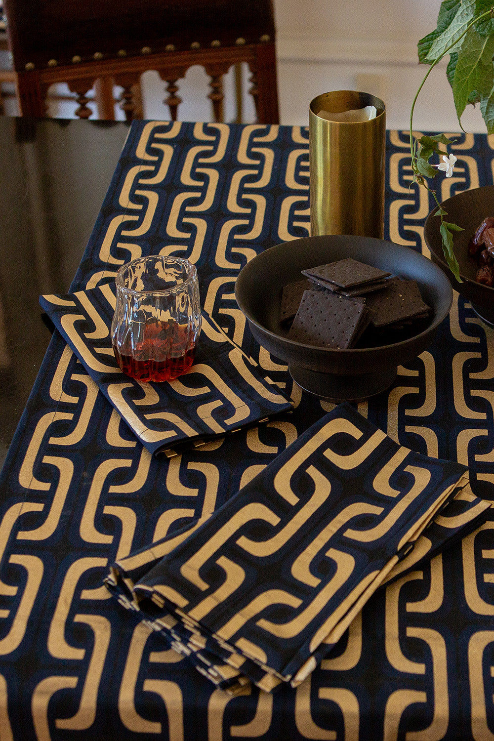 Cotton Napkin Set In Midnight Super 1965
