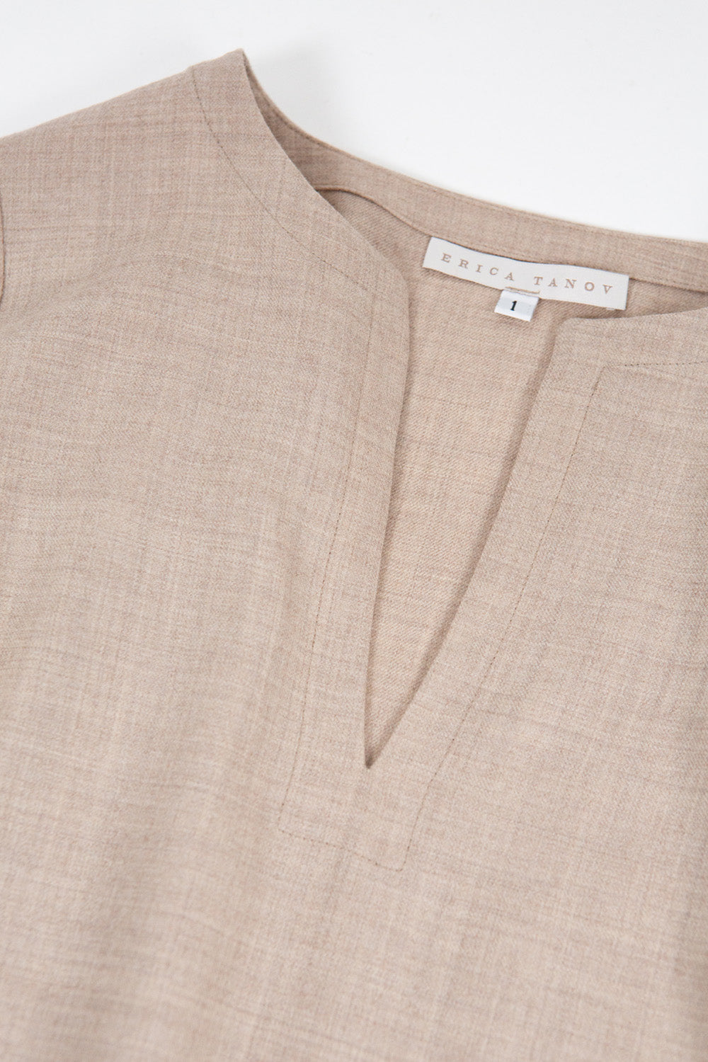 Nava Wool Caftan in Limestone