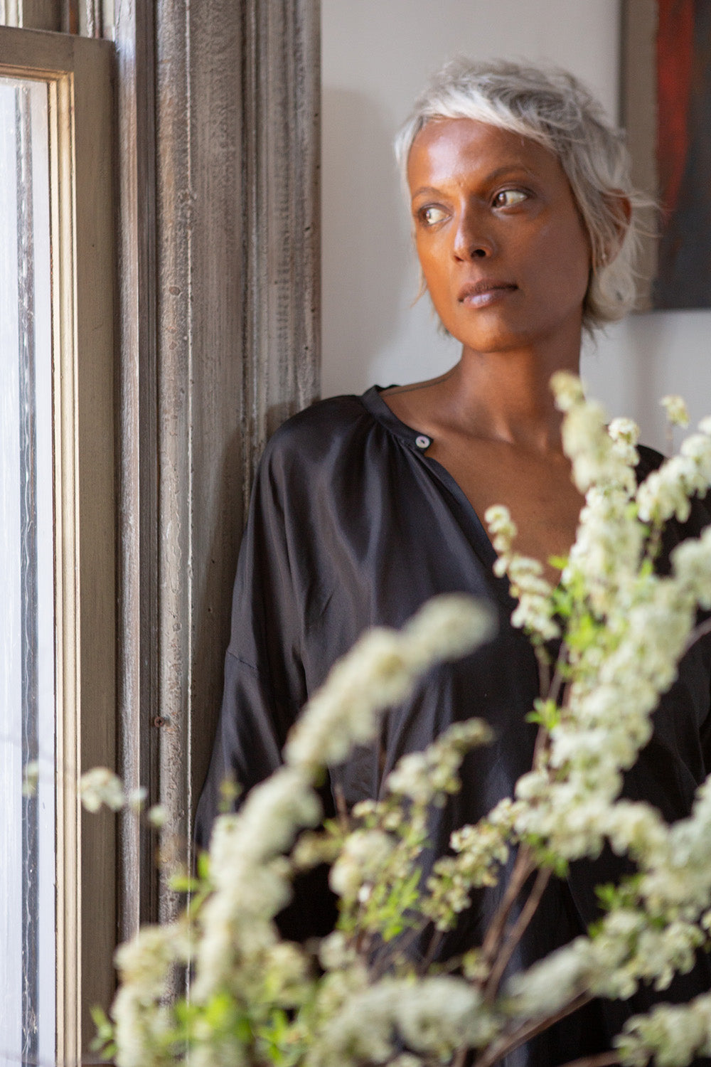Patricia Silk Blouse in Black