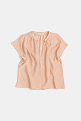 Patti Sueded Silk Charmeuse Blouse In Cameo