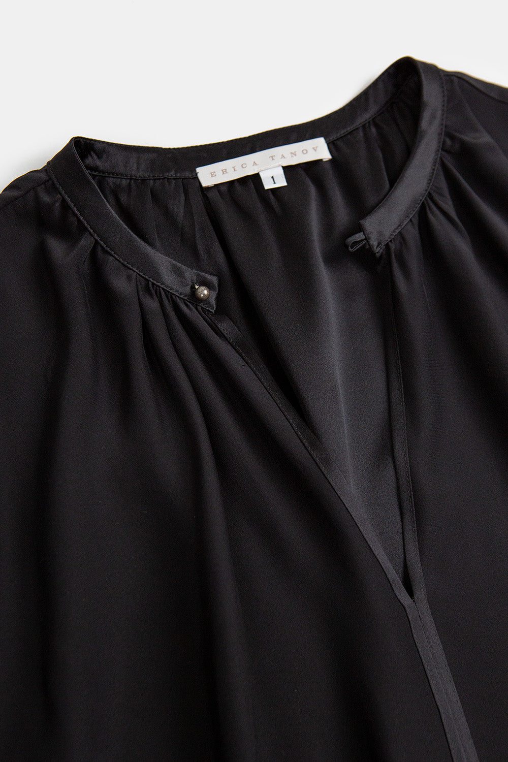 Patti Silk Charmeuse Blouse In Black