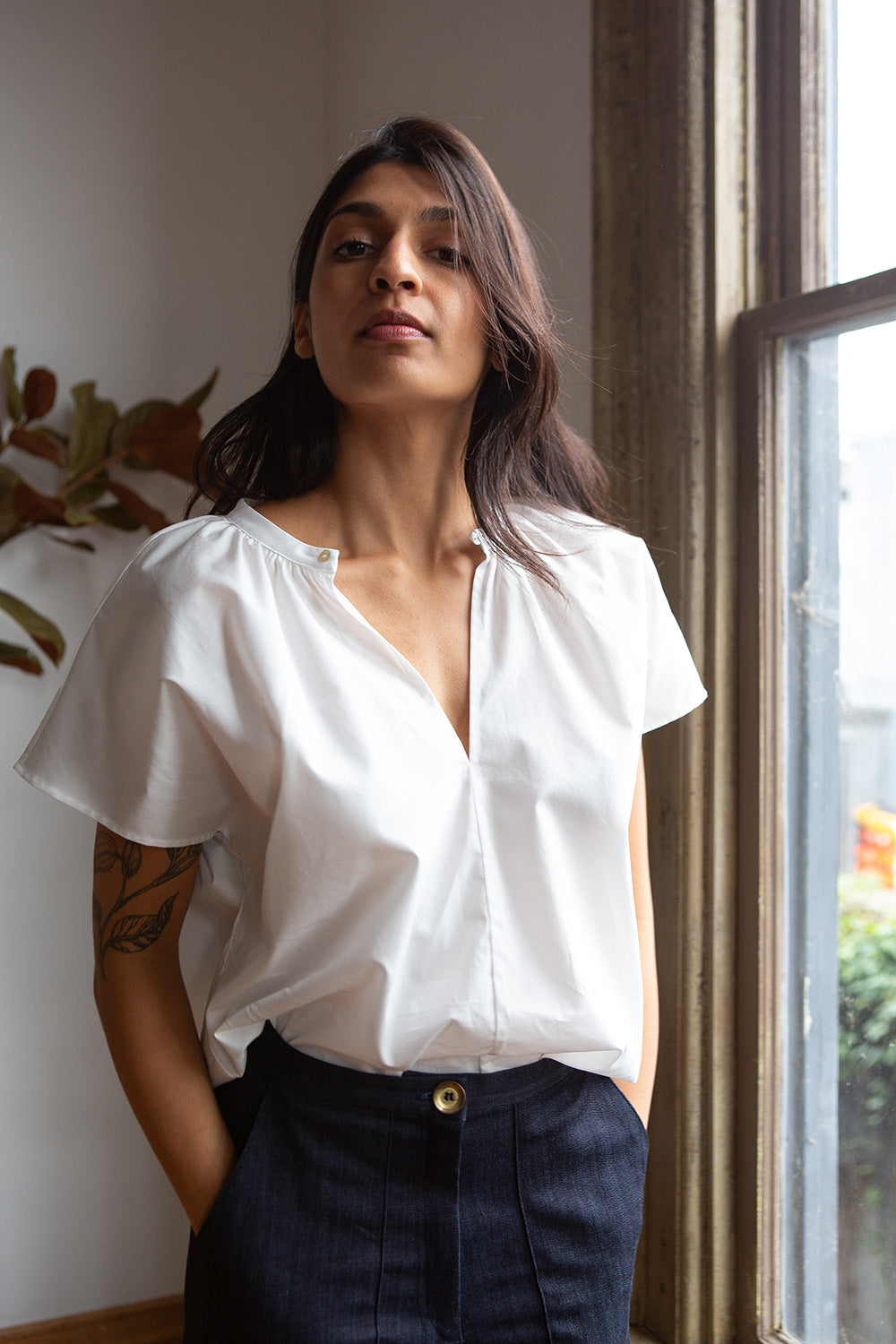 Patti Cotton Blouse In Ivory