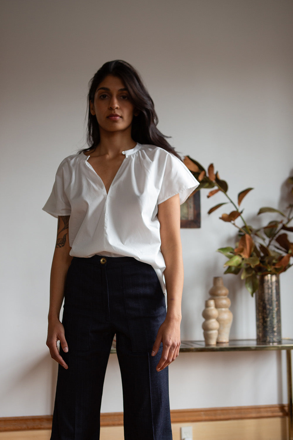 Patti Cotton Blouse In Ivory