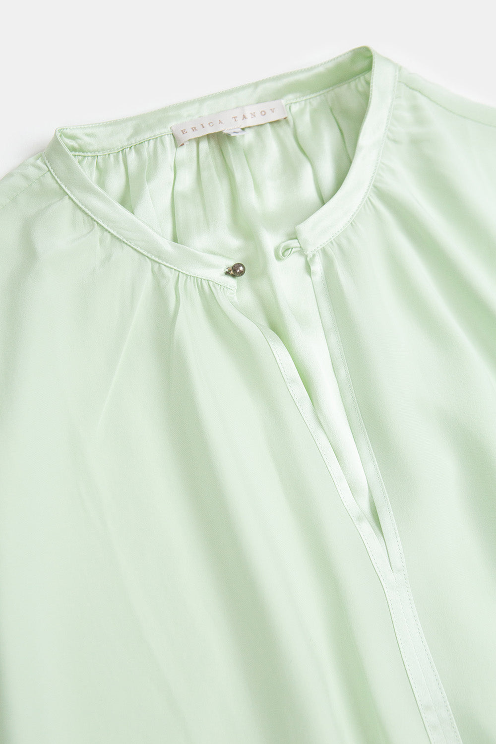 Patti Silk Charmeuse Blouse in Jade